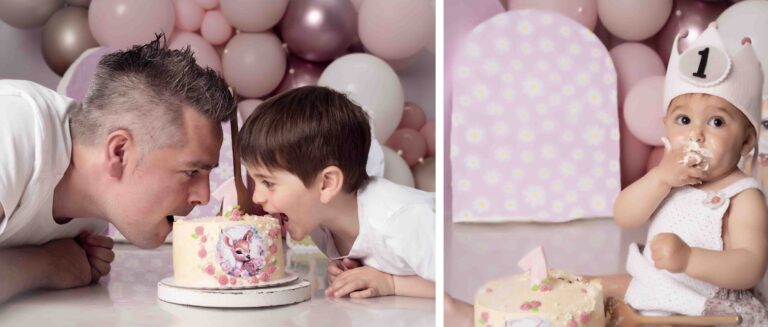 Foto_papa_pastel_comida_sesión_estudio_Barcelona
